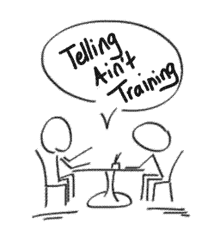 Telling Ain't Training Cartoon